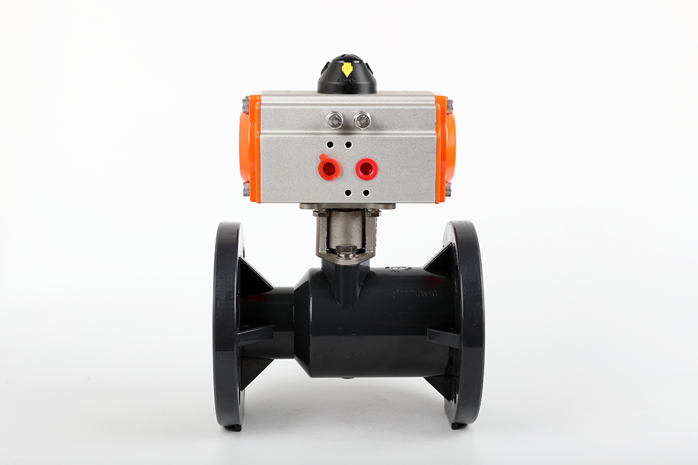 南明气动法兰一体球阀